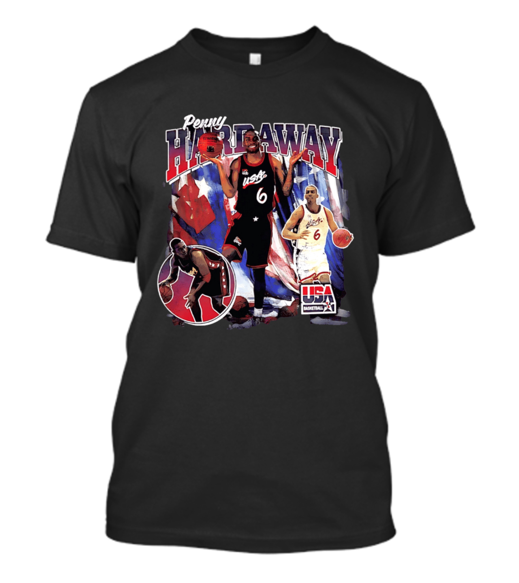 Penny Hardaway USA Basketball Legend Stars And Stripes USA Basketball T-Shirt