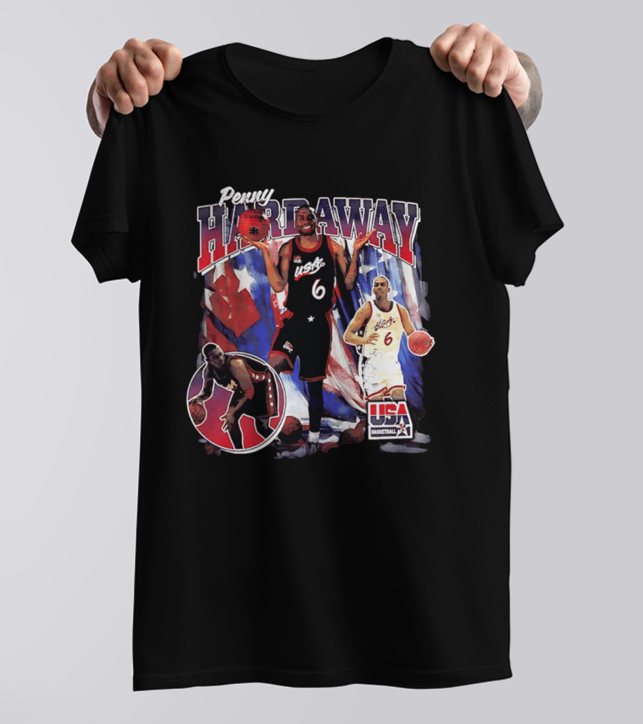 Penny Hardaway USA Basketball Legend Stars And Stripes USA Basketball T-Shirt