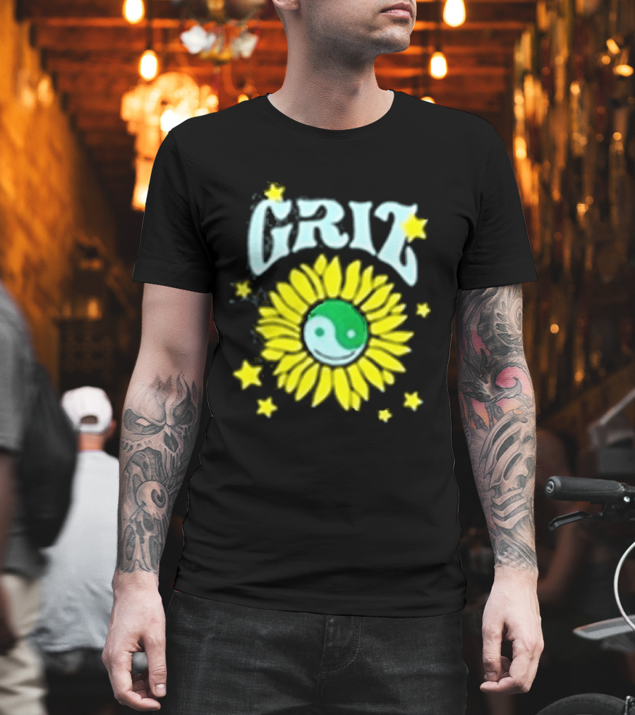 Griz Sunflower Yin Yang Starry T-Shirt