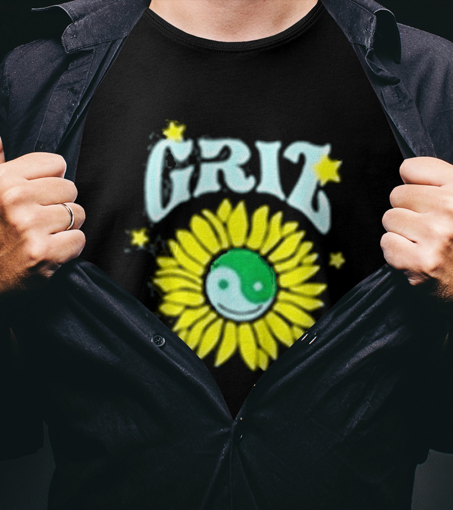 Griz Sunflower Yin Yang Starry T-Shirt