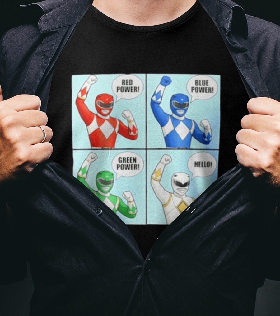 Red Power Blue Power Green Power Hello Rangers T-Shirt