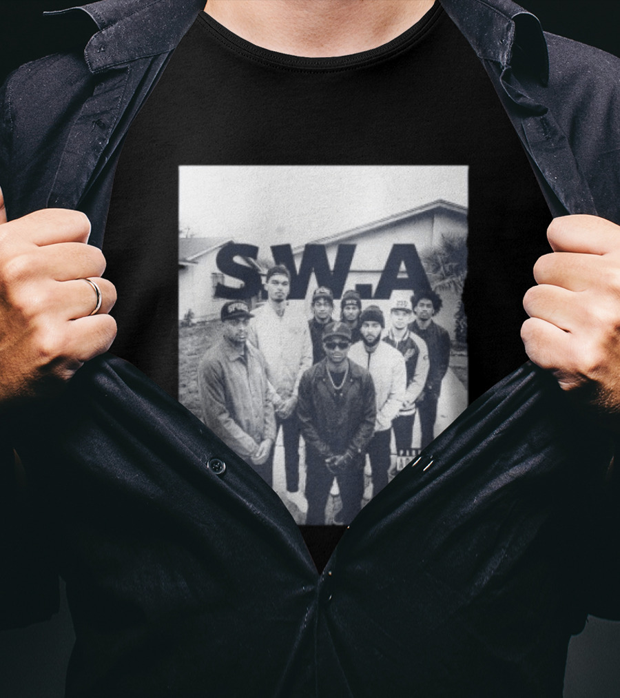 S.W.A San Antonio Spurs NBA Team Photo Iconic Streetwear T-Shirt