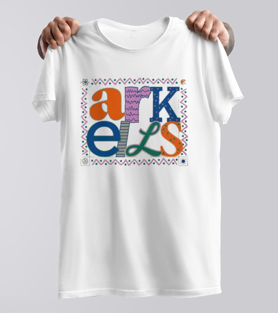 Arkells Colorful Hippie Font With Decorative Border T-Shirt