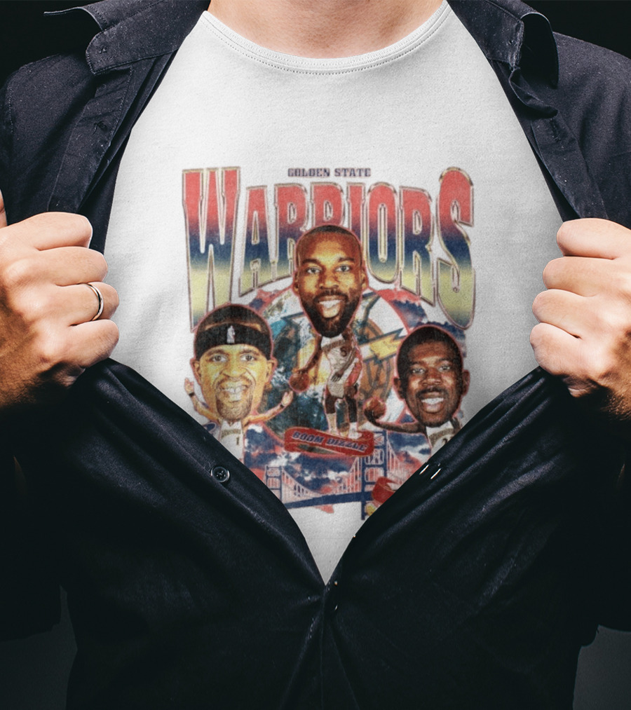 Golden State Warriors 2007 Captain Jack Boom Dizzle J Rich Basketball T-Shirt
