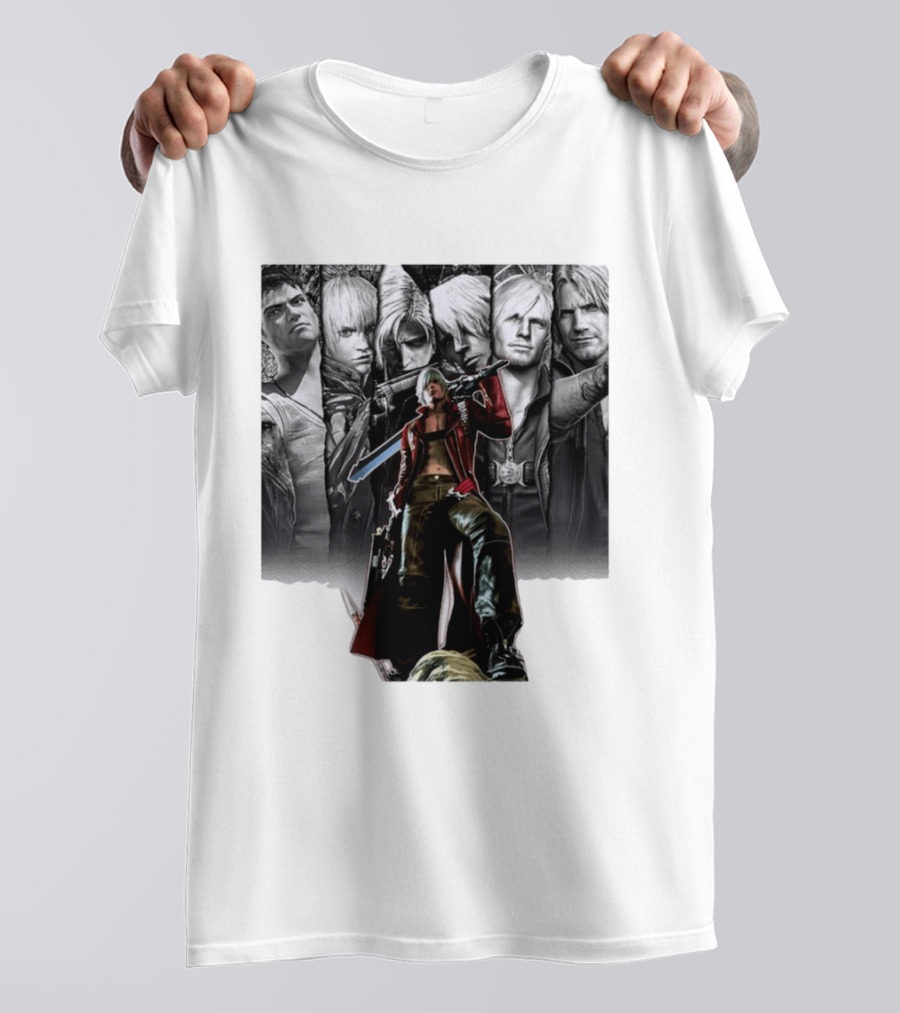 Dante Gen Devil May Cry Anime Collage Character Montage T-Shirt
