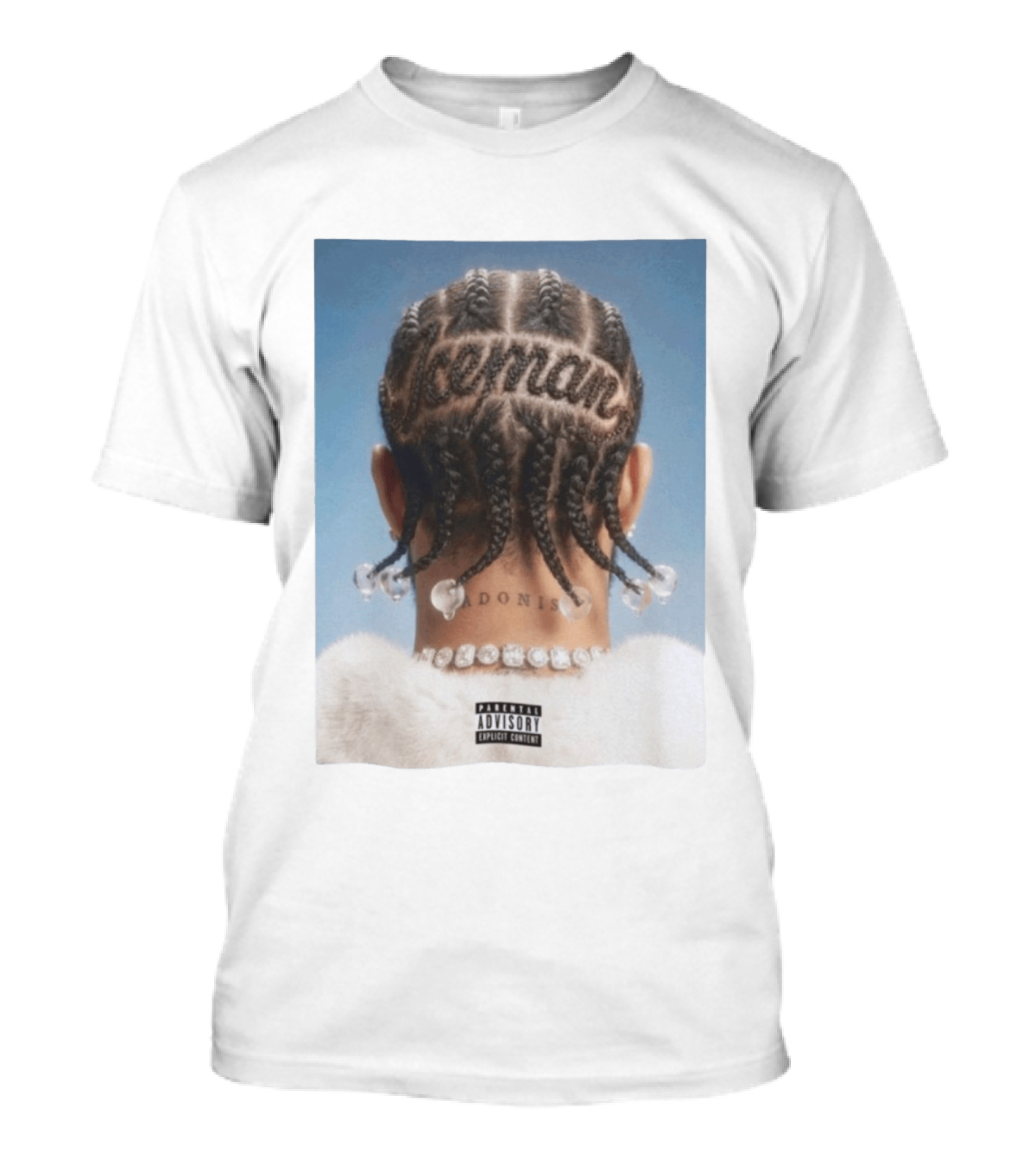 Iceman Adonis Braids Album Cover Drake Parental Advisory T-Shirt