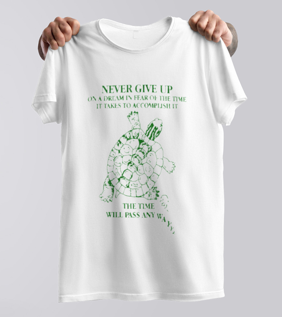 Never Give Up On A Dream Turtle The Time Will Pass Anyway T-Shirt