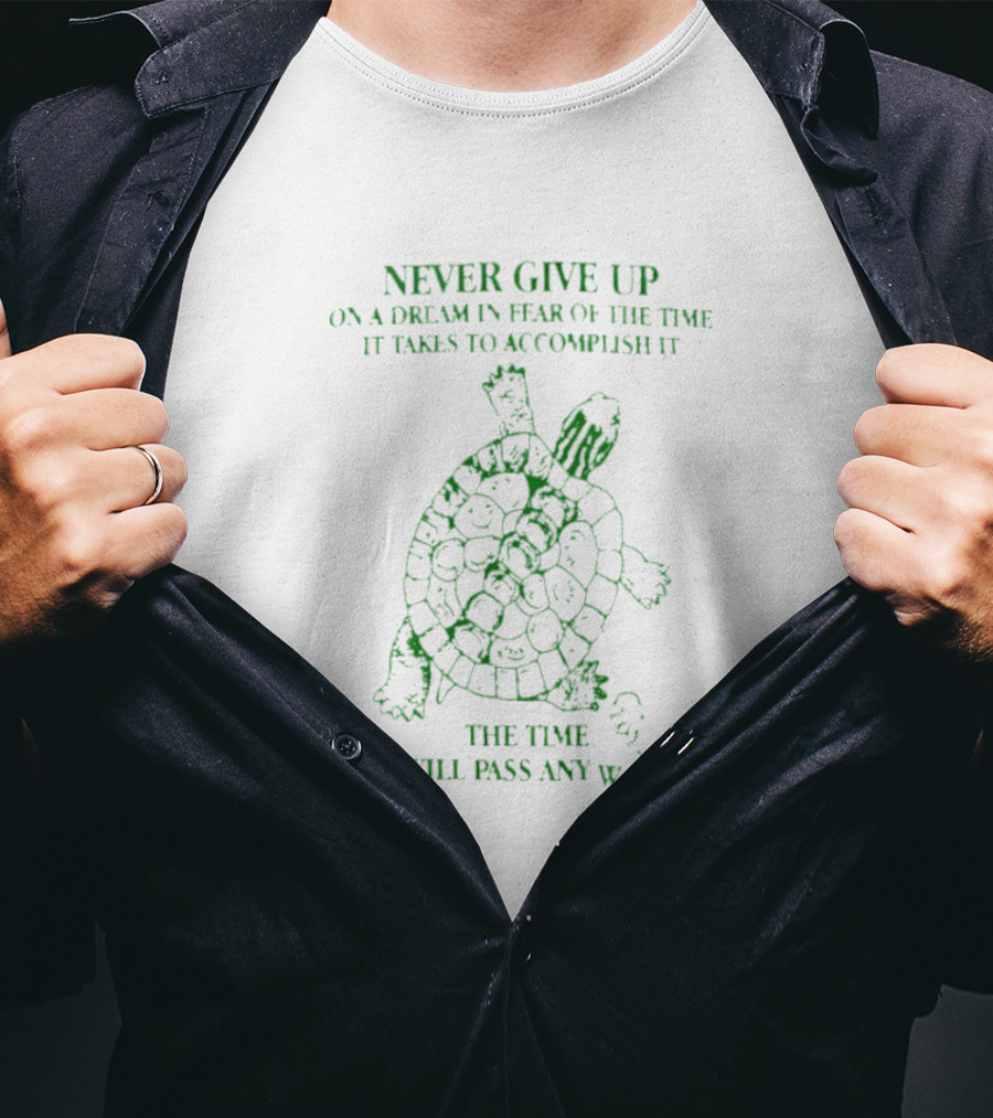 Never Give Up On A Dream Turtle The Time Will Pass Anyway T-Shirt