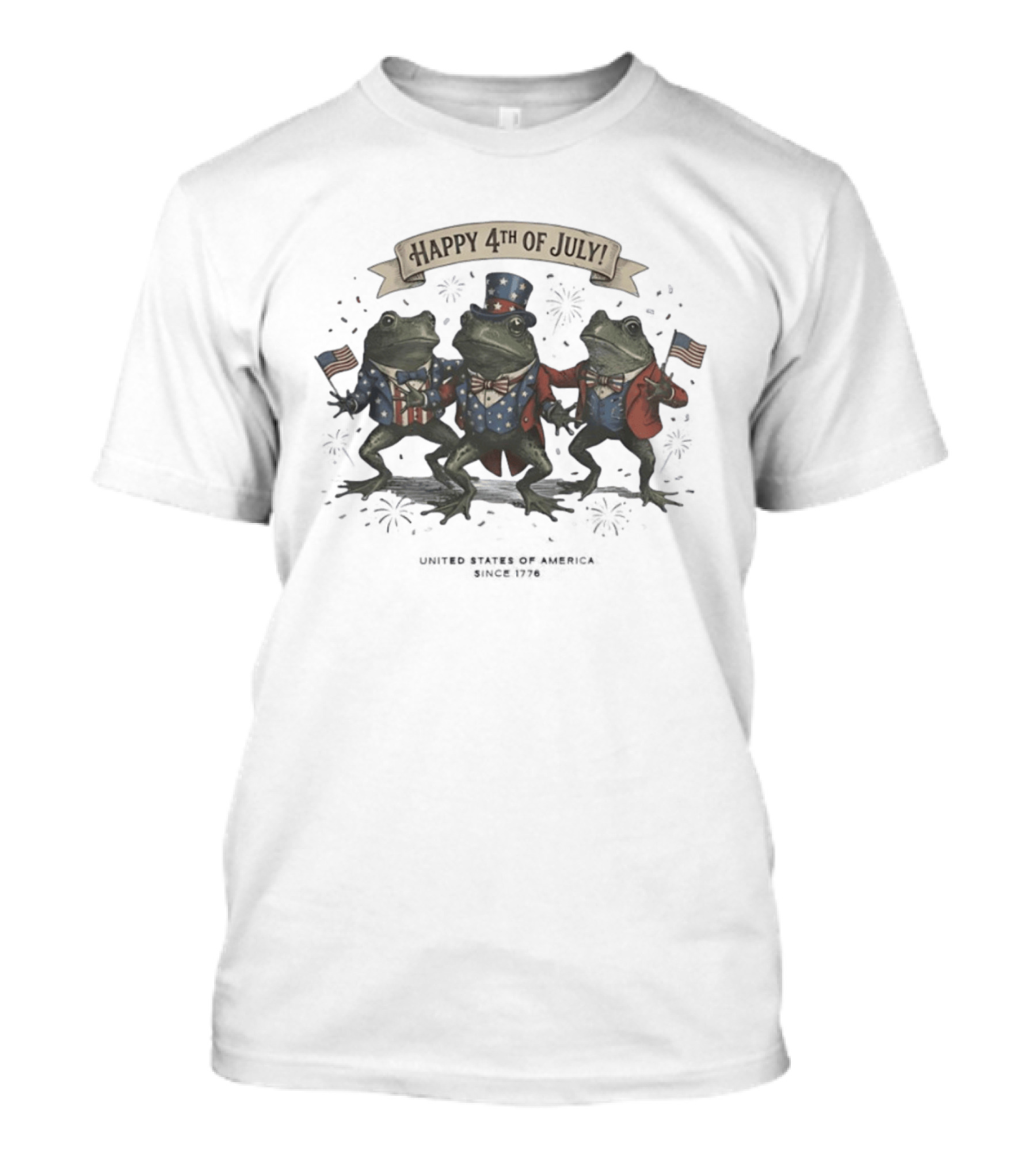 Frogs America 250 Happy 4th Of July Independence Day Celebration T-Shirt
