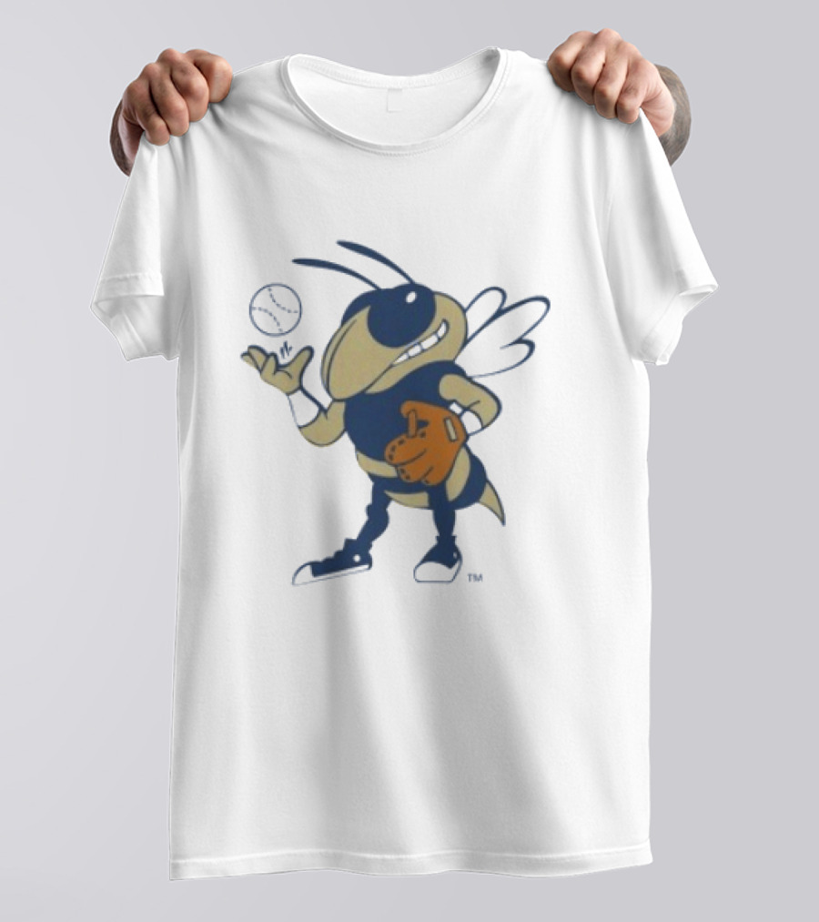 Georgia Tech Yellow Jackets Mascot Baseball Glove T-Shirt