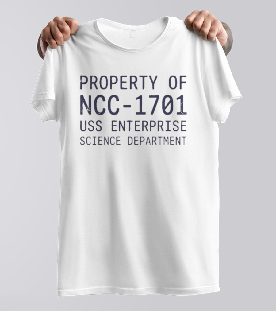 Property Of NCC 1701 USS Enterprise Science Department Starfleet Insignia T-Shirt