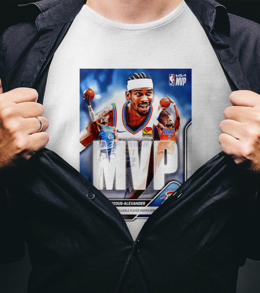Shai Gilgeous Alexander Oklahoma City Thunder 2026 Kia NBA MVP Most Valuable Player Award Winner T-Shirt
