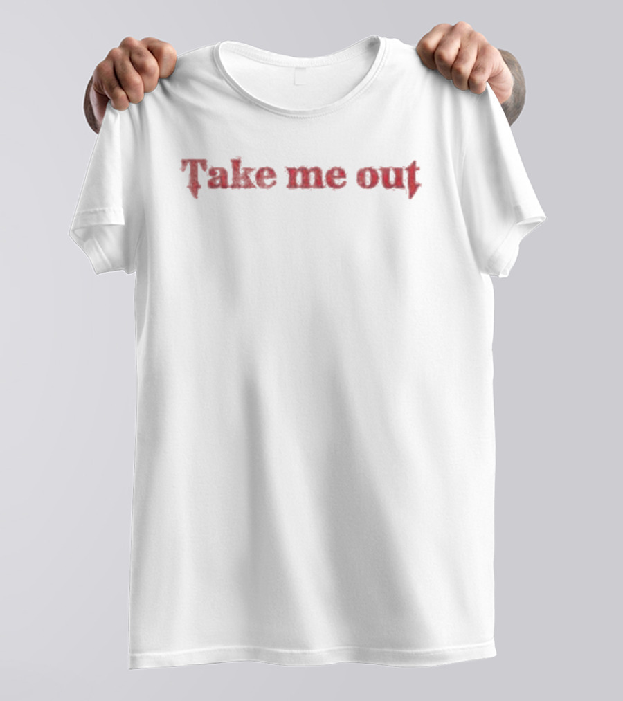 Machine Gun Kelly Take Me Out Text In Gothic Style Font T-Shirt
