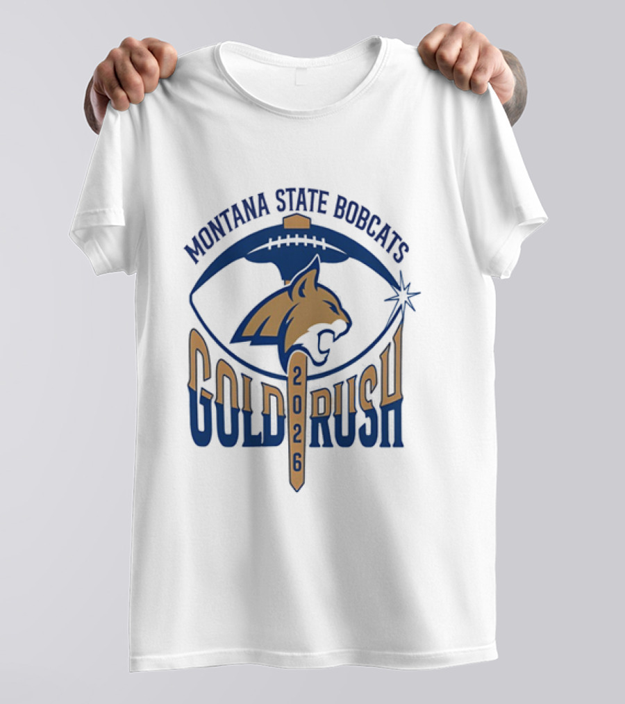 Montana State Bobcats 2026 Gold Rush Football T-Shirt