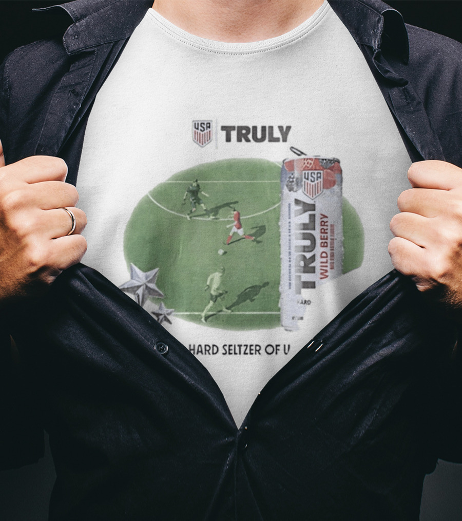 USA Truly Hard Seltzer Wild Berry Soccer Collaboration T-Shirt