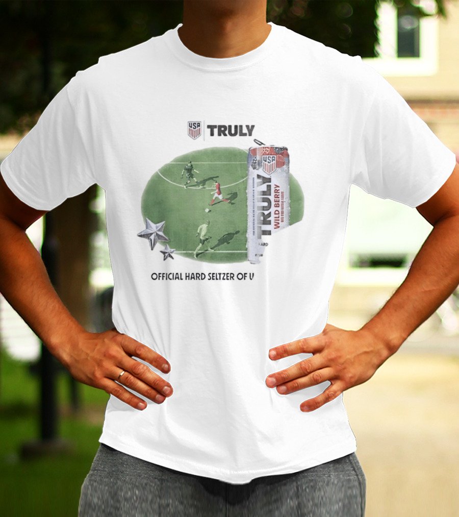 USA Truly Hard Seltzer Wild Berry Soccer Collaboration T-Shirt