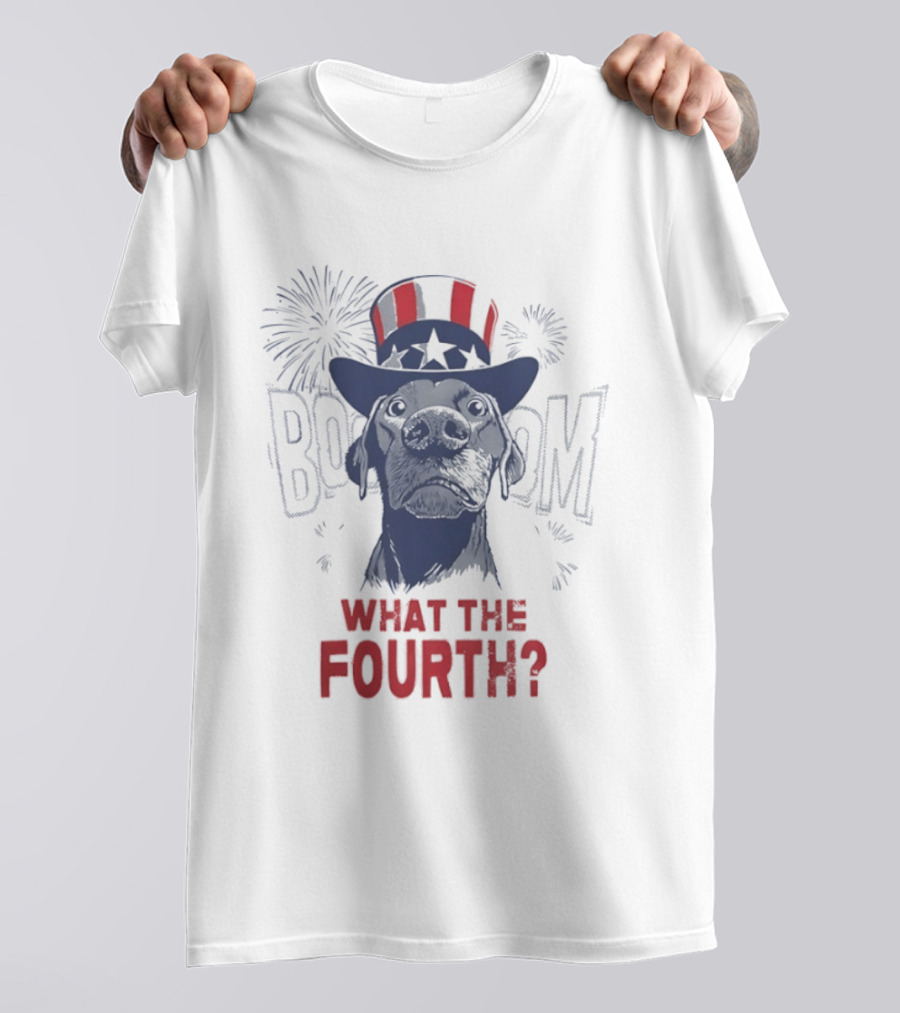 What The Fourth July 4th BOOM Fireworks USA 250th Anniversary T-Shirt