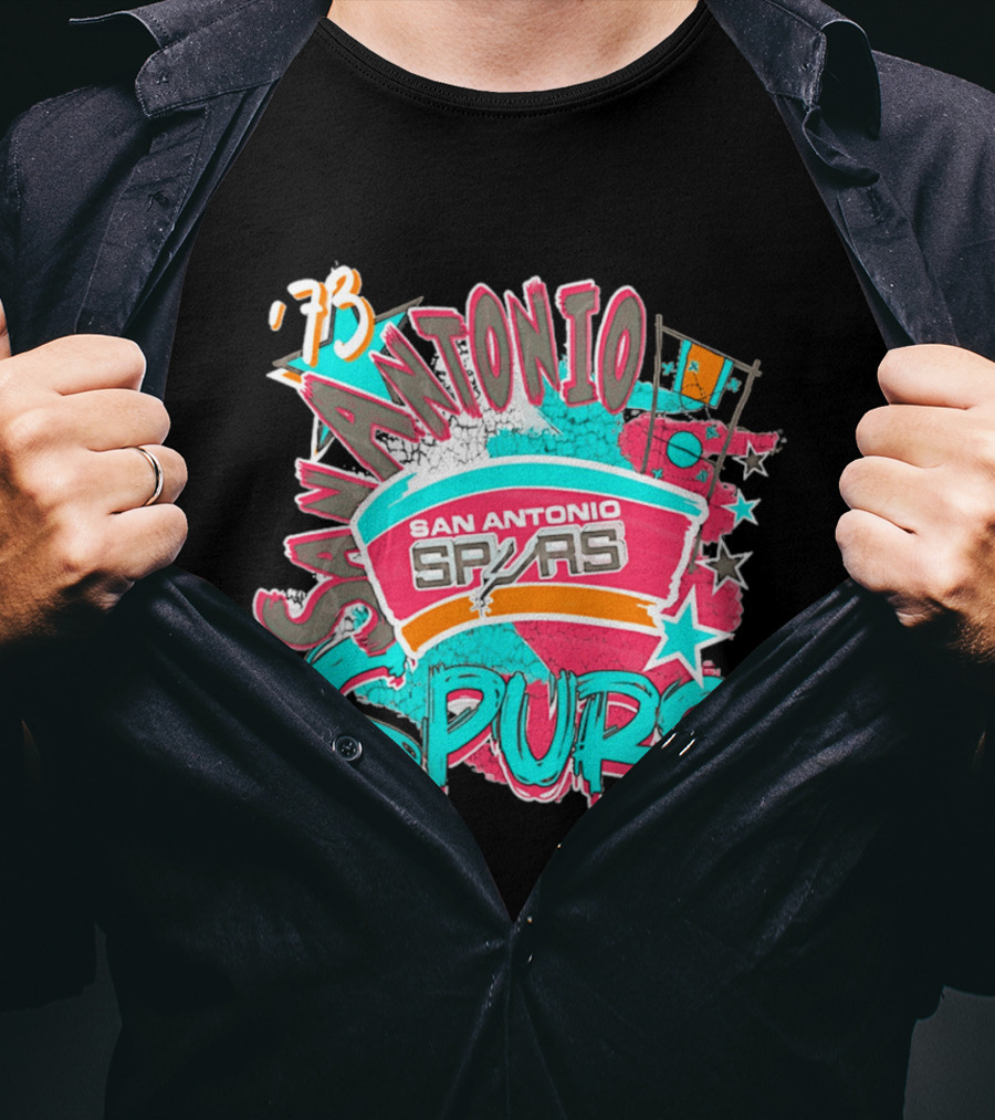 San Antonio Spurs '73 Classics Play By Play T-Shirt