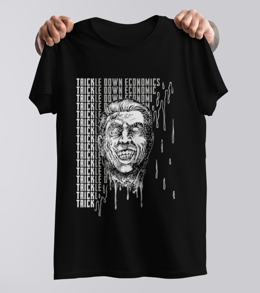 Trickle Down Economics Melting Face Concept T-Shirt