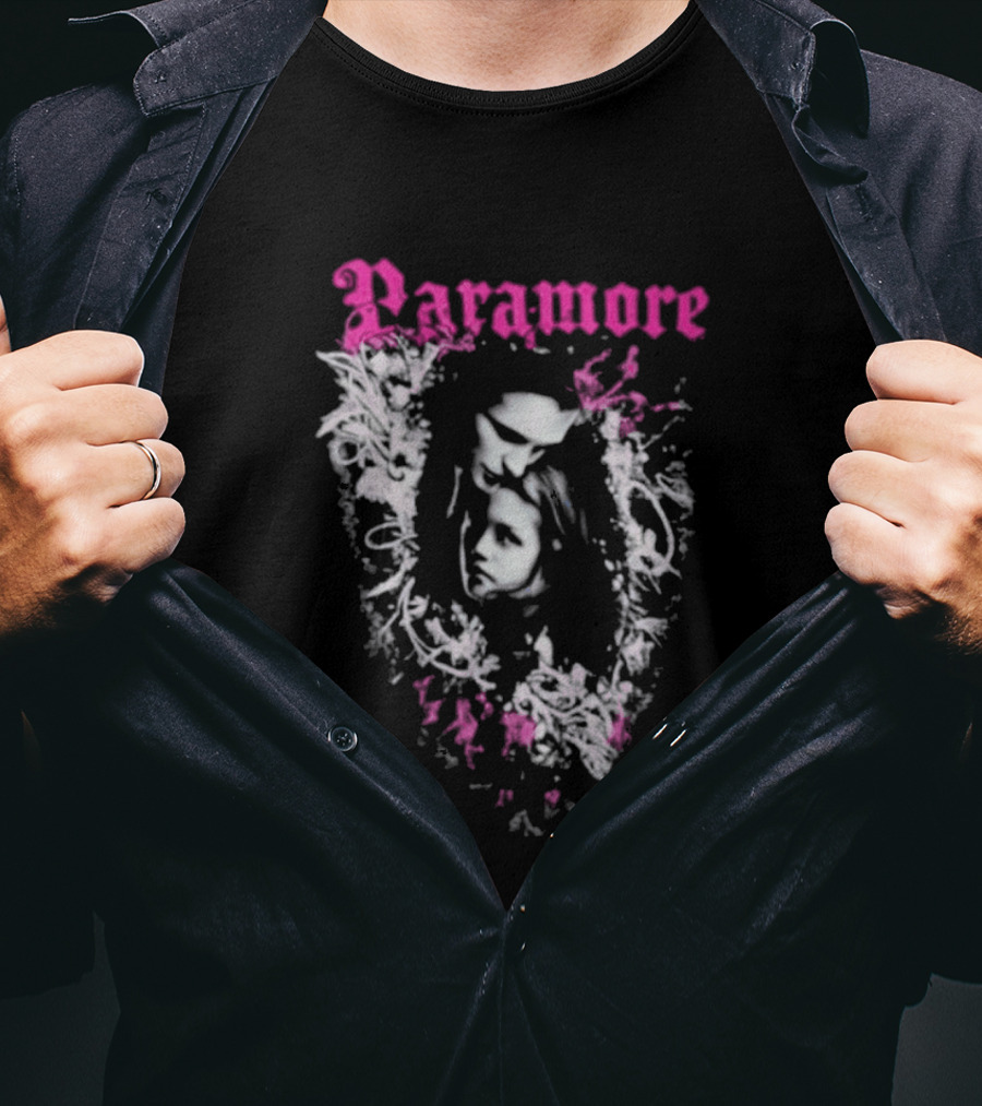 Twilight Edward Cullen Bella Swan Paramore Floral T-Shirt