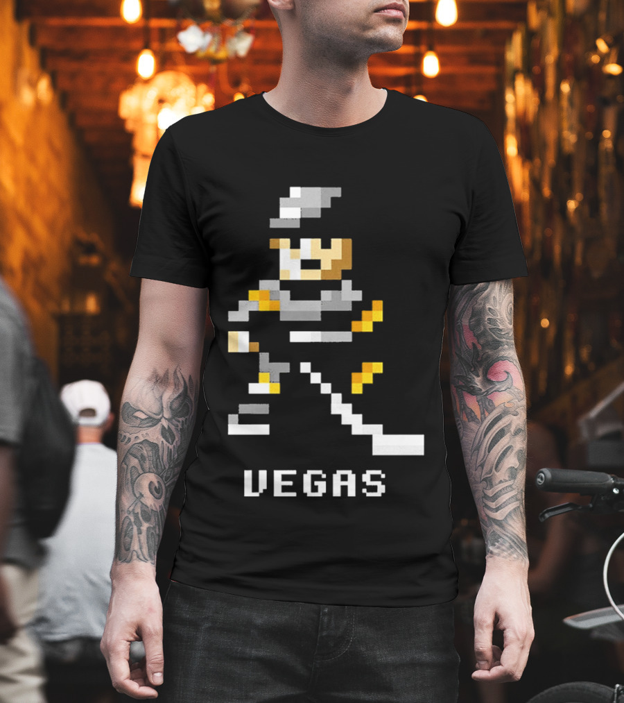 Vegas Golden Knights 8 Bit Hockey Pixel T-Shirt
