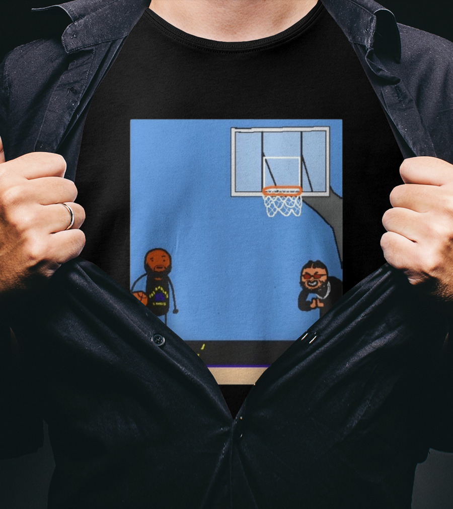 Villain Brooks Vs Dillon Brooks Basketball Humor Phoenix Suns Sketch T-Shirt
