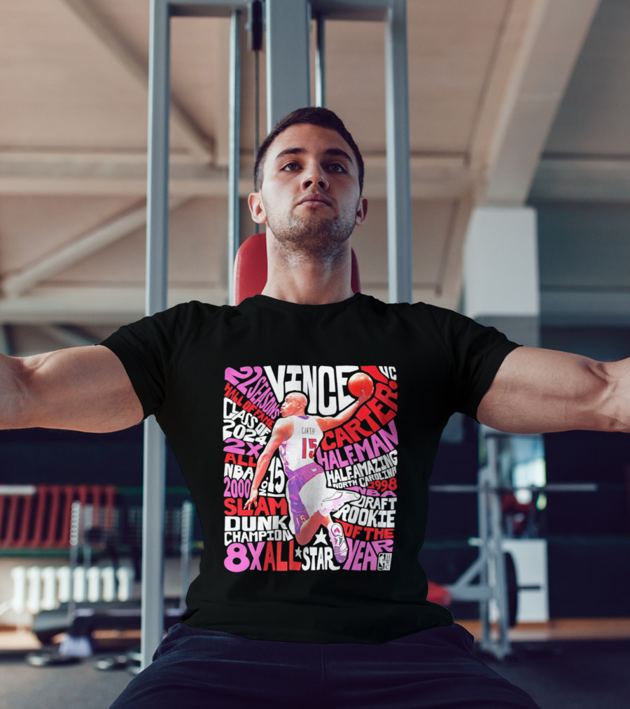 Vince Carter Toronto Raptors Slam Dunk Champion Half Man Half Amazing T-Shirt