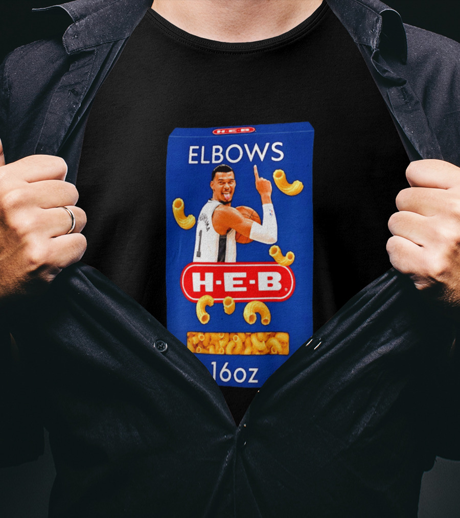 San Antonio Spurs Wemby HEB Elbows 16oz Playoffs Meme T-Shirt