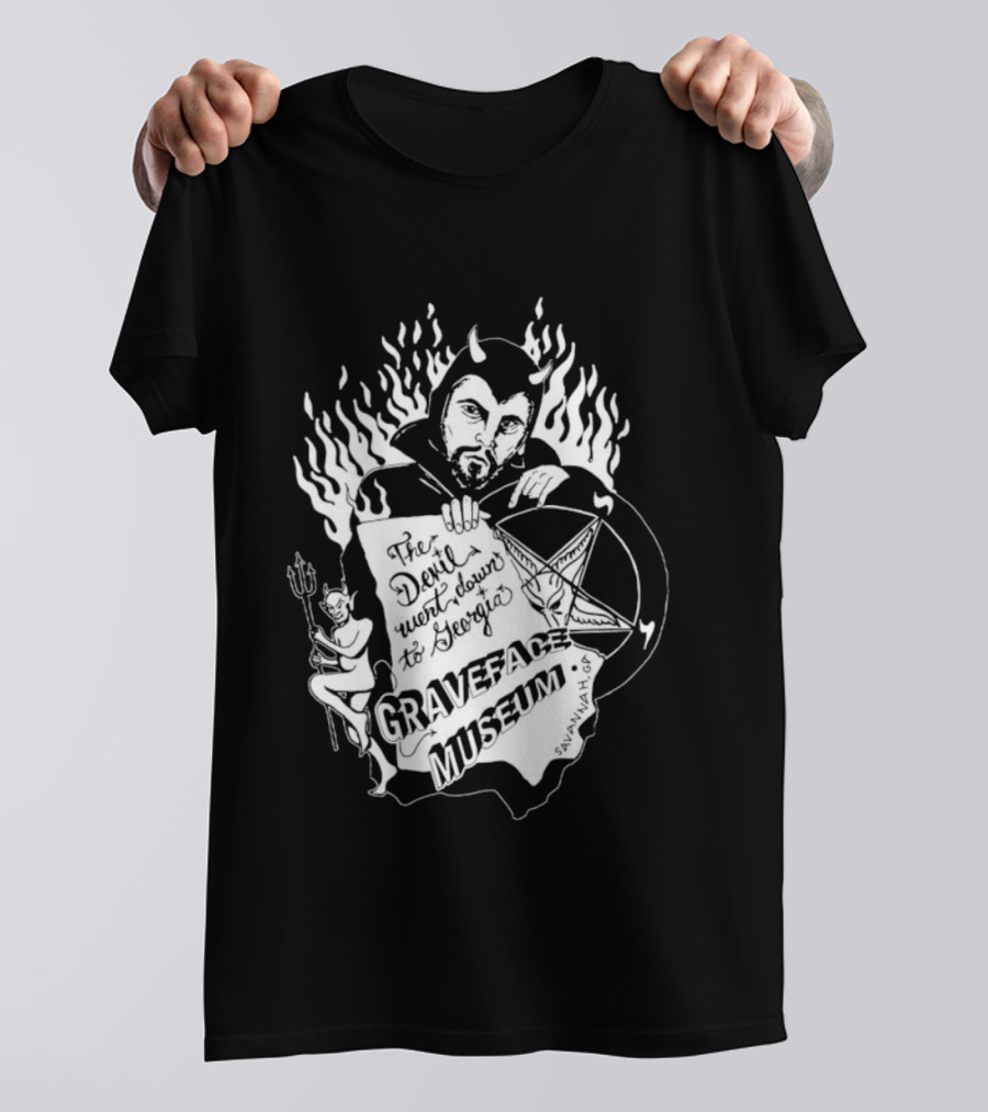 Anton LaVey Church Of Satan Graveface Museum The Devil Went Down To Georgia T-Shirt