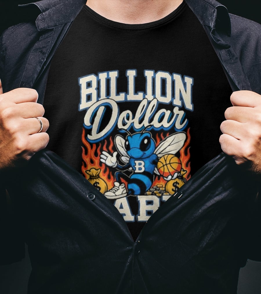 Billion Dollar Baby Hornets Mascot Fire And Moneybags T-Shirt