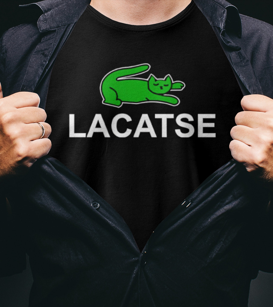 Lacatse Green Cat T-Shirt