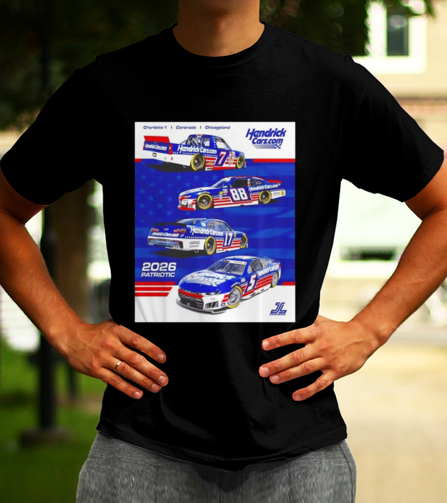 Hendrick Motorsports 2026 Patriotic NASCAR Cars Coronado Chicagoland T-Shirt
