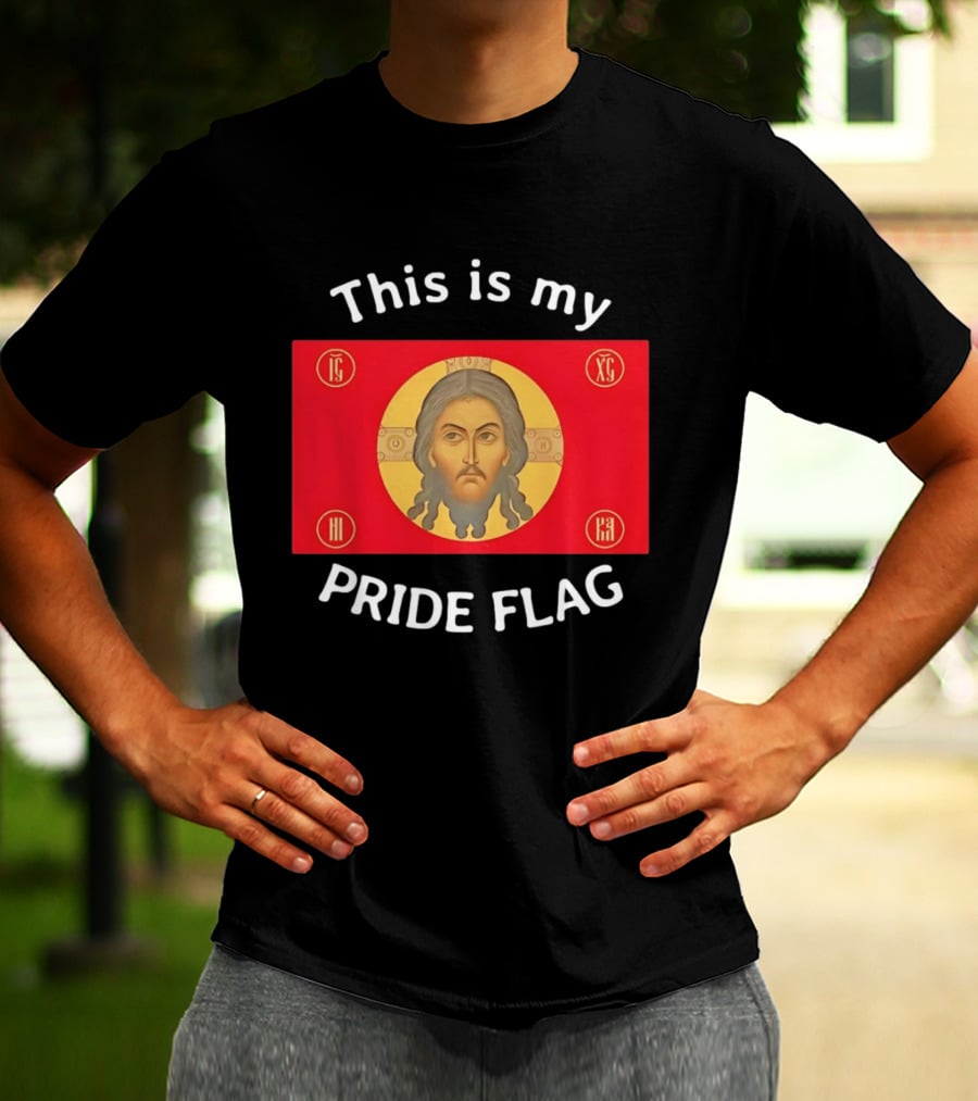 This Is My Pride Flag Jesus Icon Red Yellow T-Shirt
