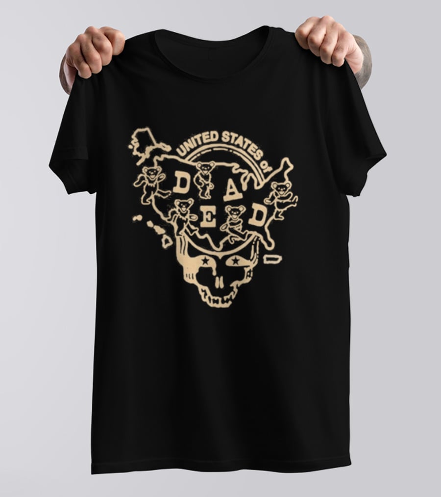 Tennessee United States Of Dead Take Me Back To Tennessee 2026 Skull Map T-Shirt