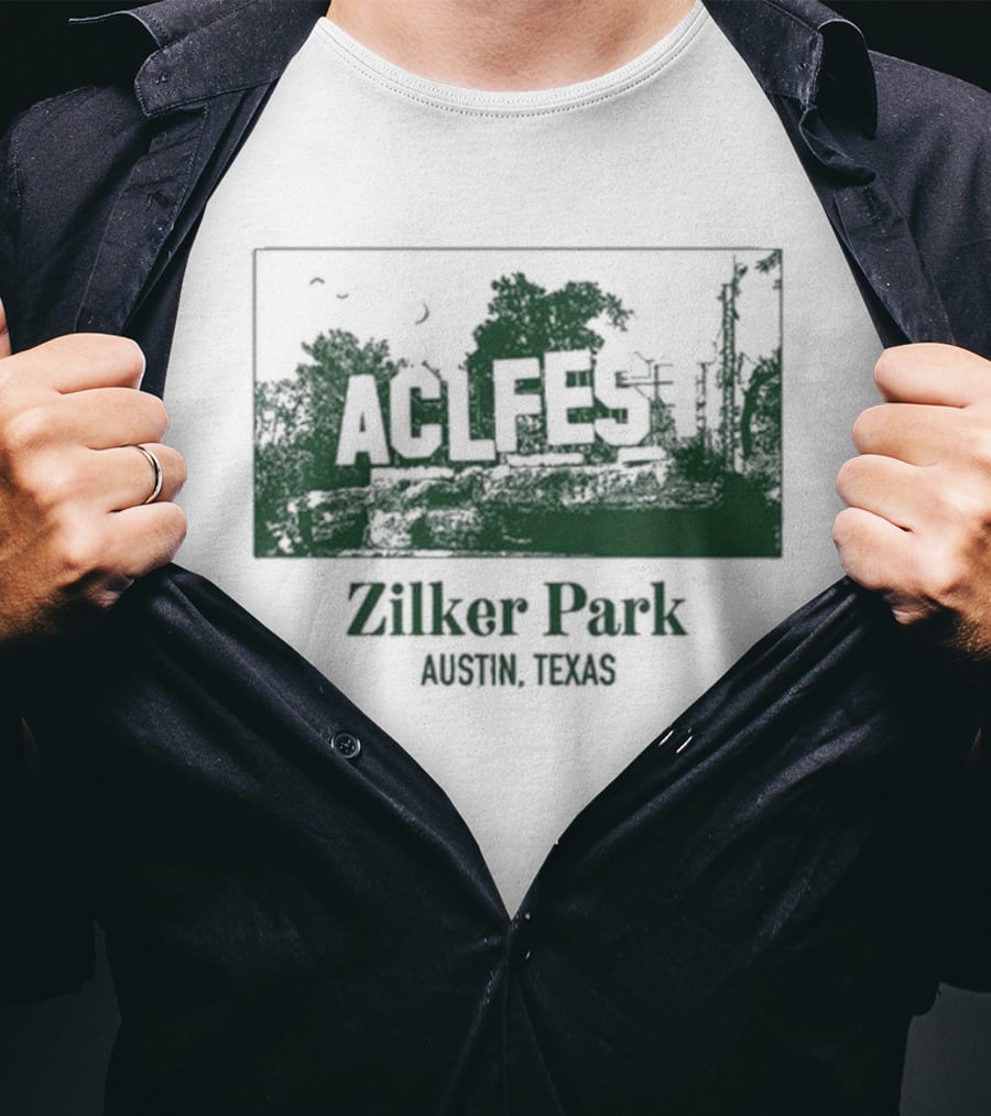 ACL Fest Zilker Park Austin Texas 2026 Tree Skyline T-Shirt