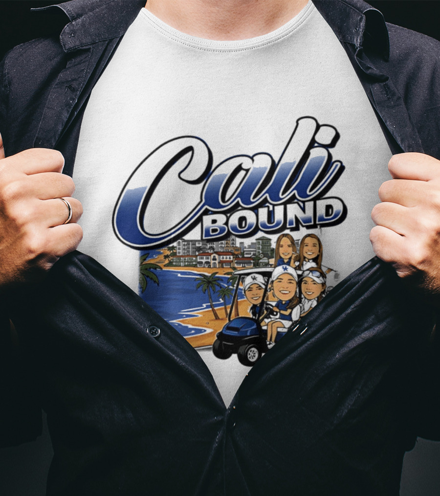 Kentucky Wildcats Women's Golf Cali Bound Team Caricature NCAA T-Shirt