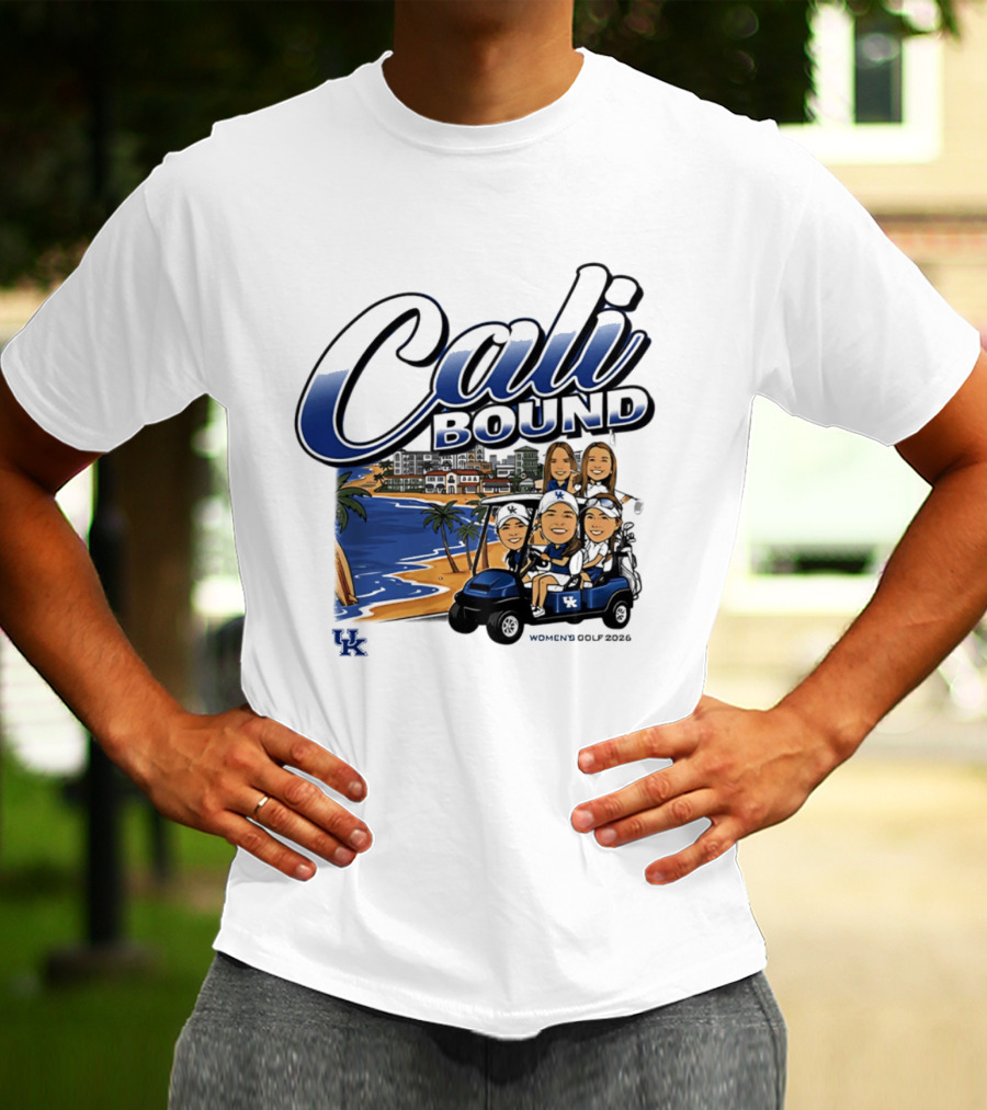 Kentucky Wildcats Women's Golf Cali Bound Team Caricature NCAA T-Shirt