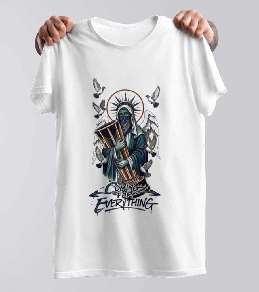 Statue Of Liberty New York Knicks Everything Doves Halo Hourglass T-Shirt