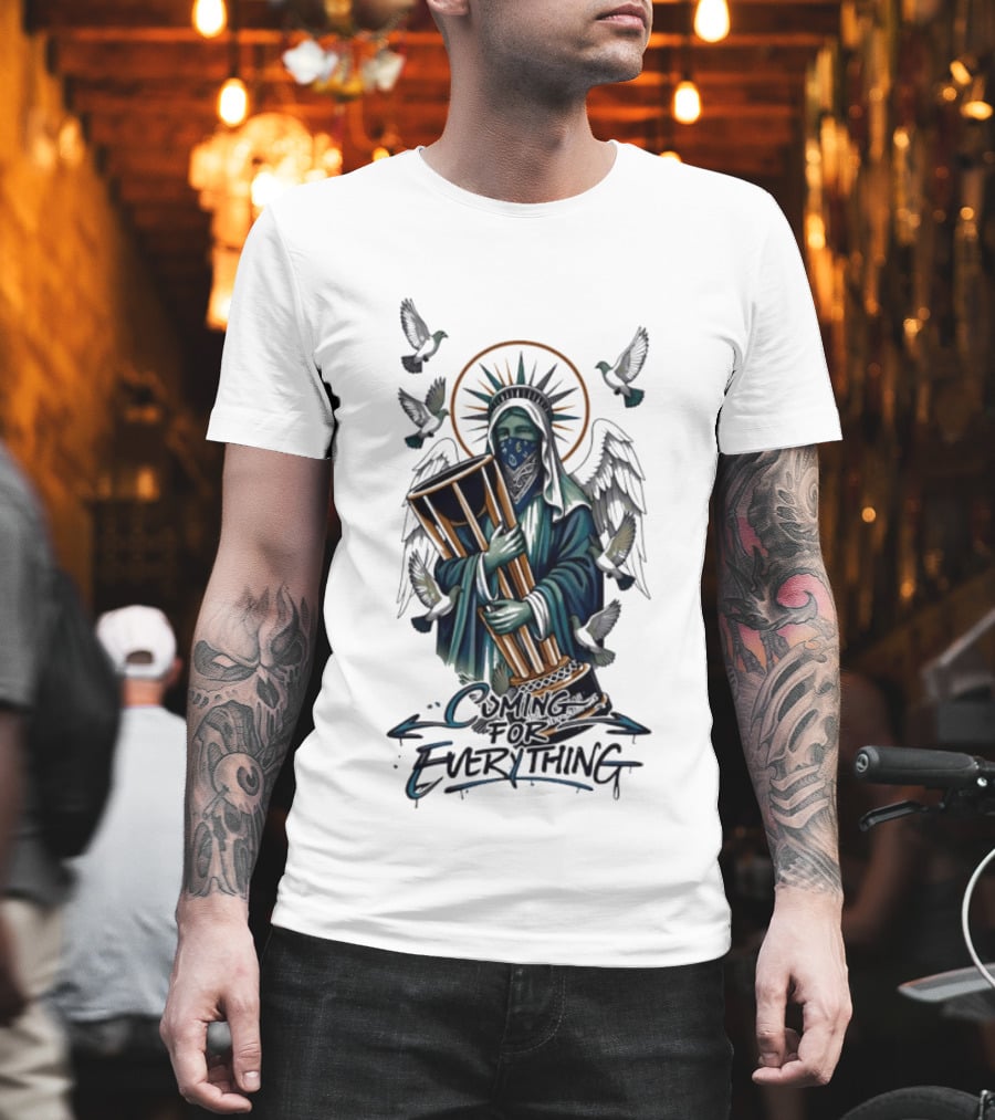 Statue Of Liberty New York Knicks Everything Doves Halo Hourglass T-Shirt