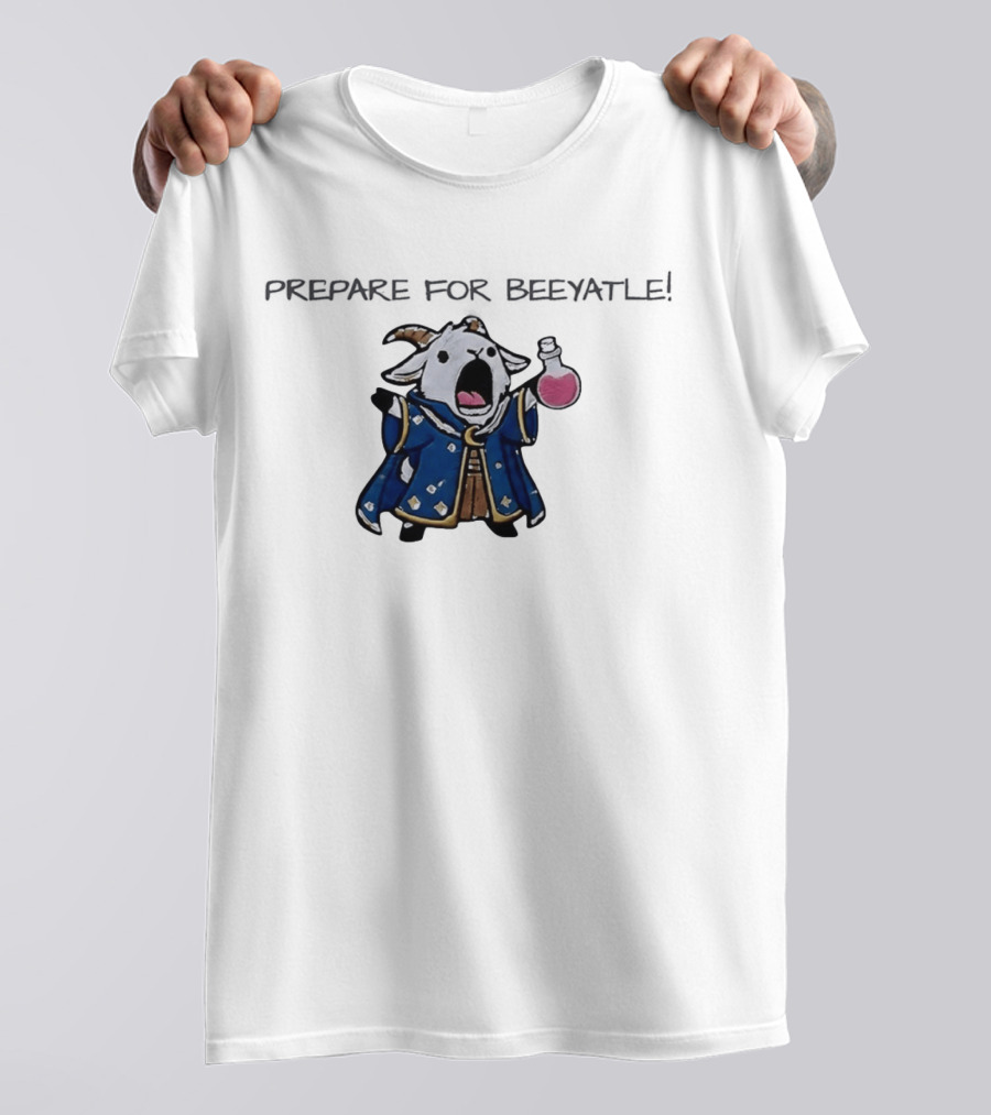 Totes McGoats Prepare For Beeyatle Potion Wielding Goat Wizard T-Shirt
