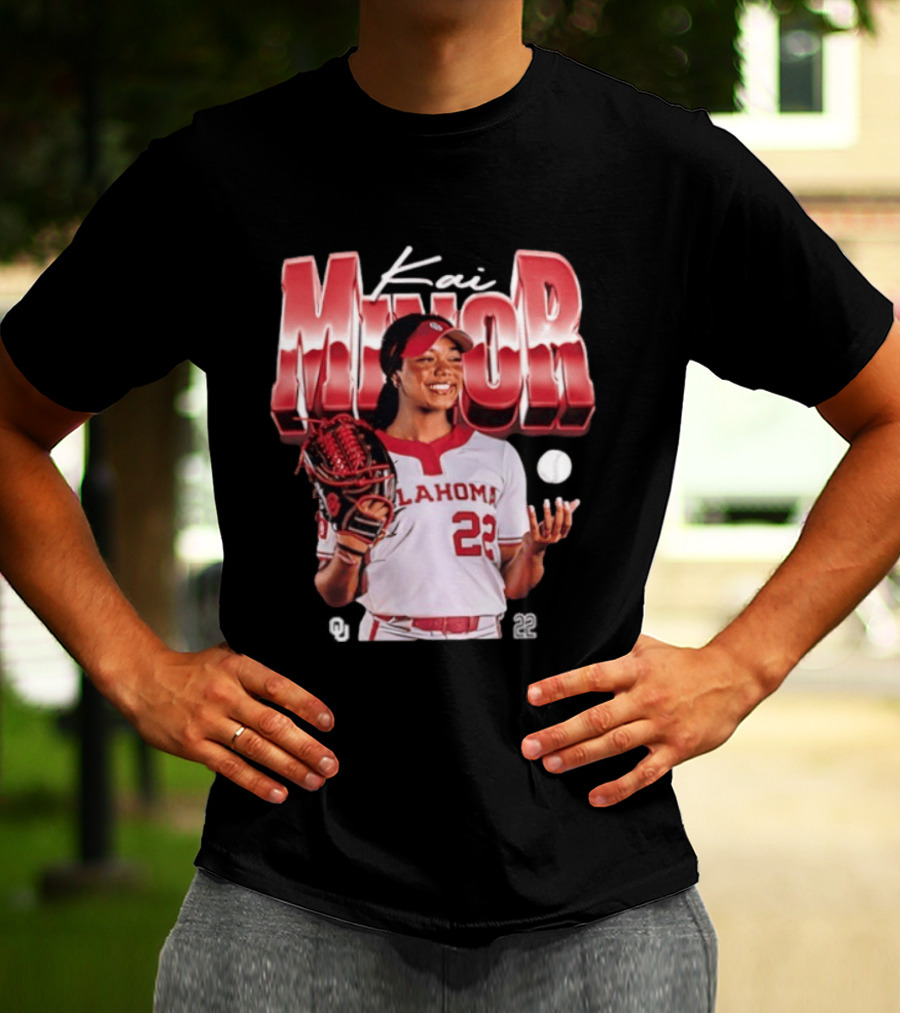 Kai Minor Oklahoma 22 Sooners Softball Player T-Shirt