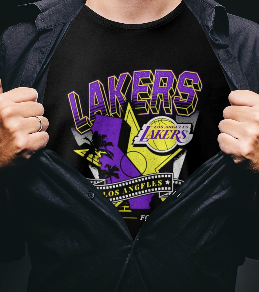 Los Angeles Lakers Founded 1947 NBA Team California Map T-Shirt