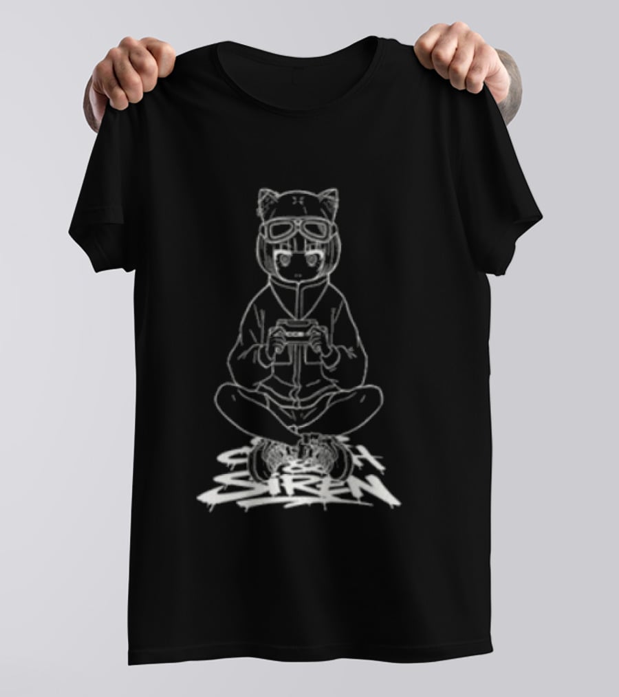 Lost Frog Ccs4 Cat Eared Gamer With Console T-Shirt