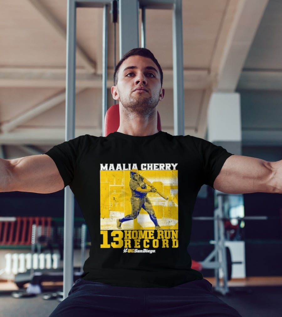 Maalia Cherry UC San Diego 13 Home Run Record T-Shirt