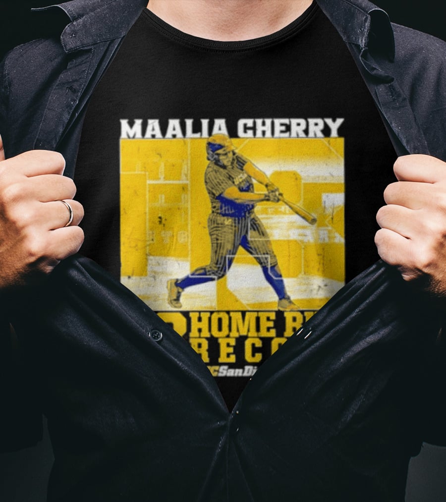 Maalia Cherry UC San Diego 13 Home Run Record T-Shirt