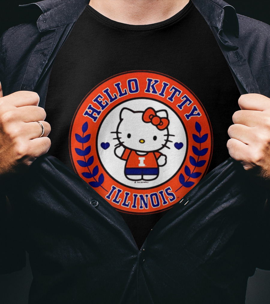 Hello Kitty Illinois I Fighting Illini T-Shirt