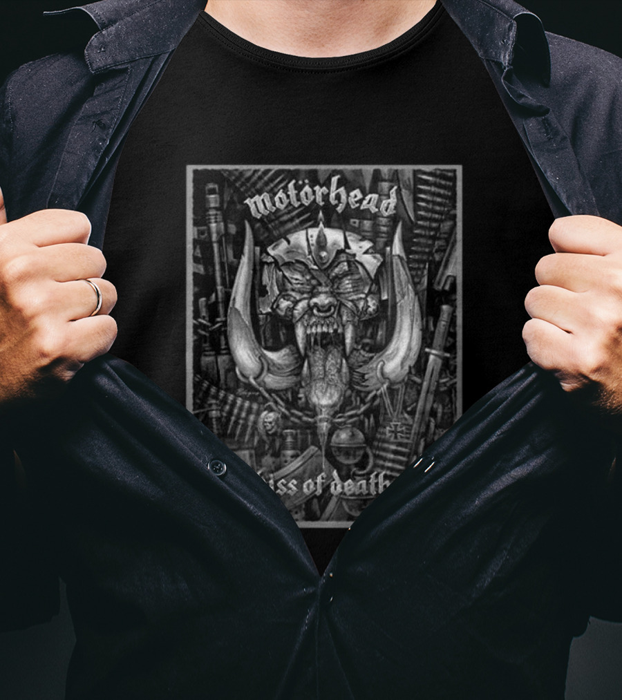 Motorhead Kiss Of Death Skull War T-Shirt