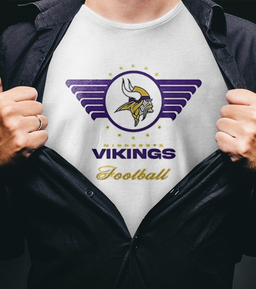 Minnesota Vikings Budweiser Lager Beer Football Fan Collaboration T-Shirt