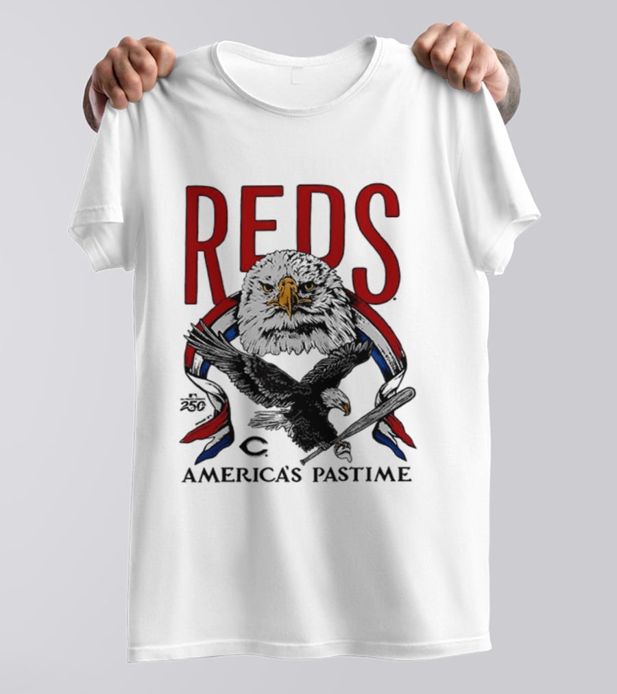 Cincinnati Reds Eagles 250th America's Pastime 2026 T-Shirt