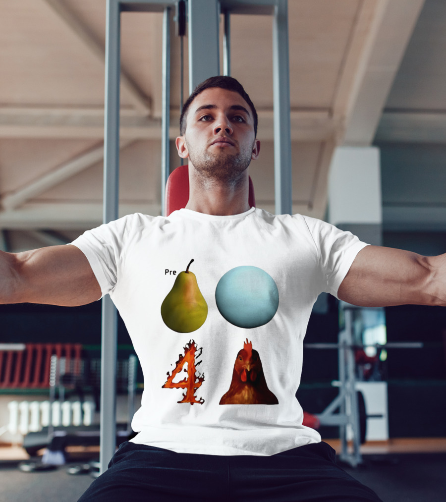 Prepare Pear Sphere Flame 4 Chicken T-Shirt